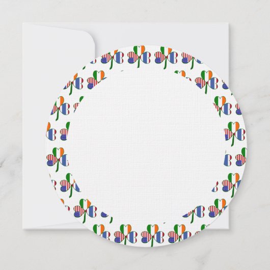 Thai Irish American Kleeblatt Birthday Einladung (Rückseite)