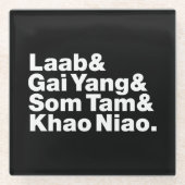 Thai Isaan Street Food Glasuntersetzer (Vorderseite)