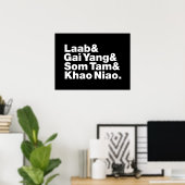 Thai Isaan Street Food Poster (Heimbüro)