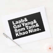 Thai Isaan Street Food Rechteckiger Aufkleber (Umschlag)