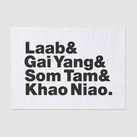 Thai Isaan Street Food Seidenpapier (Vorderseite)