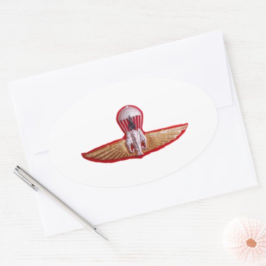 Thai Jump Wings Ovaler Aufkleber (Umschlag)