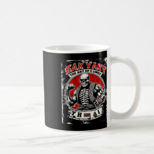 Thai Kickboxen Sak Yant Tattoo Skelett- Die Kunst Kaffeetasse