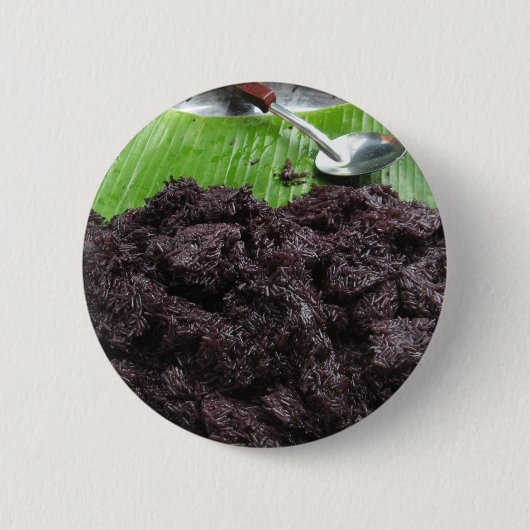Thai Lao Black Sticky Rice [Khao Niao Dam] Button (Vorderseite)