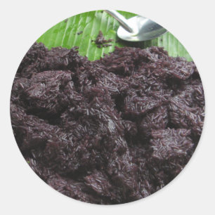 Thai Lao Black Sticky Rice [Khao Niao Dam] Runder Aufkleber