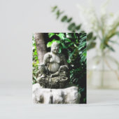 Thai Laughing Buddha in Garden Postkarte (Stehend Vorderseite)