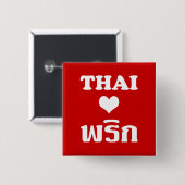 THAI LIEBE PHRIK (CHILI) Thai Food Button (Vorne & Hinten)