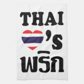 THAI LIEBE PHRIK (CHILI) Thai Food Handtuch (Vertikal)