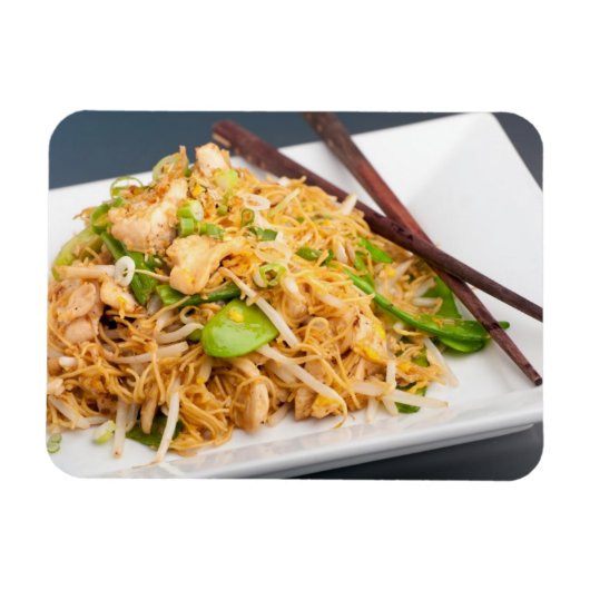 Thai Lo Mein Noodle Stir Fry Magnet (Horizontal)