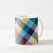 Thai Loincloth: Closeup Fabric Texture. Kaffeetasse (VorderseiteRechts)