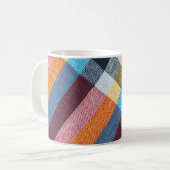 Thai Loincloth: Closeup Fabric Texture. Kaffeetasse (Vorderseite Links)