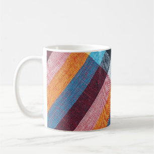 Thai Loincloth: Closeup Fabric Texture. Kaffeetasse