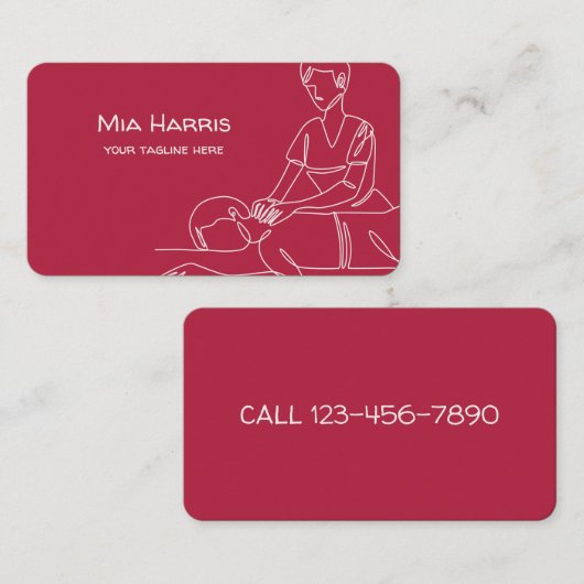 Thai Massage Business Card Visitenkarte (Vorne/Hinten)