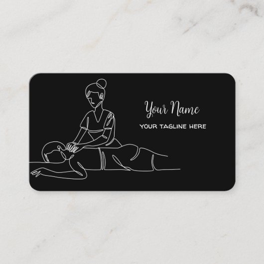Thai Massage Mobile Wellness-Center Business Card Visitenkarte (Vorderseite)