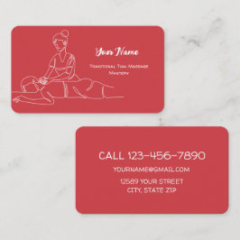 Thai Massage Mobile Wellness-Center Business Card Visitenkarte