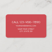 Thai Massage Mobile Wellness-Center Business Card Visitenkarte (Rückseite)