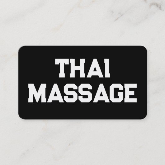Thai Massage Visitenkarte (Vorderseite)