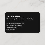 Thai Massage Visitenkarte (Rückseite)