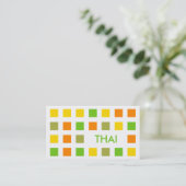 THAI (Mod-Quadrate) Visitenkarte (Stehend Vorderseite)