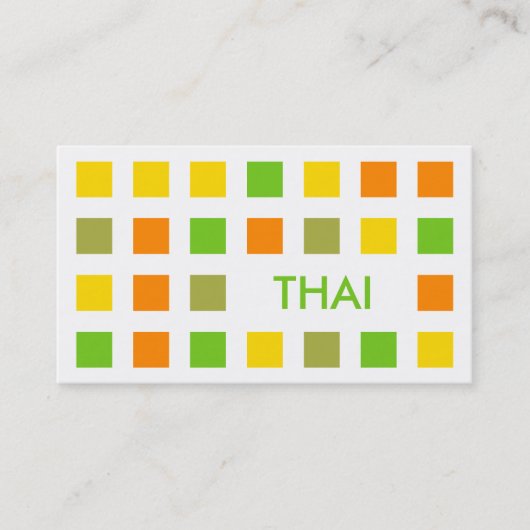 THAI (Mod-Quadrate) Visitenkarte (Vorderseite)