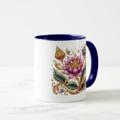 Thai Motif Blume Combo Tasse (VorderseiteRechts)