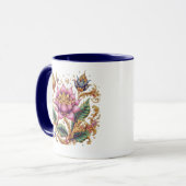 Thai Motif Blume Combo Tasse (Vorderseite Links)
