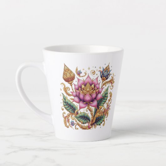 Thai Motif Blume Milchtasse (Links)