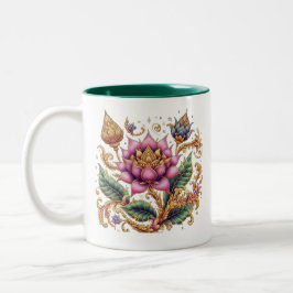 Thai Motif Blume Zweifarbige Tasse