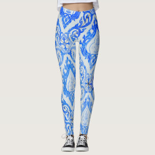 Thai-Muster: Keramik gekachelt Kirche. Leggings