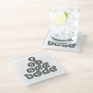 Thai Numbers Pyramid ♦ Thai-Sprachskript ♦ Glasuntersetzer