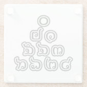 Thai Numbers Pyramid ♦ Thai-Sprachskript ♦ Glasuntersetzer (Rückseite)