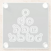Thai Numbers Pyramid ♦ Thai-Sprachskript ♦ Glasuntersetzer (Rückseite)