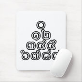 Thai Numbers Pyramid ♦ Thai-Sprachskript ♦ Mousepad (Mit Mouse)