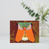 Thai Owl Handicraft Postkarte (Stehend Vorderseite)