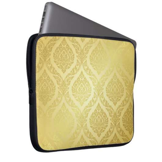 Thai Pattern Oberster Goldgrundthai, Muster, Laptopschutzhülle (Vorne Rechts)