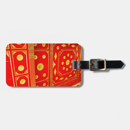 Thai-Pavillon-Decke Gepäckanhänger (Vorderseite horizontal)