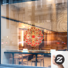 Thai Restaurant Front Advertising Windo individuel Fensteraufkleber