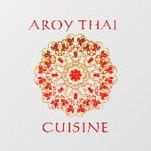 Thai Restaurant Front Werbung individuell gestalte Fensteraufkleber (Blatt)