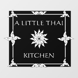 Thai Restaurant Thailand Blume individuell anpasse Fensteraufkleber