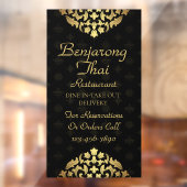 Thai Restaurant Traditionelle Thai Art Fensteraufkleber (Blatt 2)