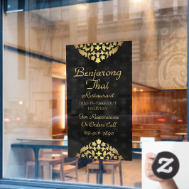 Thai Restaurant Traditionelle Thai Art Fensteraufkleber