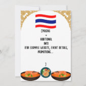 Thai Restaurant Veranstaltungen und Einweihungen Einladung (Rückseite)