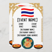 Thai Restaurant Veranstaltungen und Einweihungen Einladung (Vorne/Hinten)