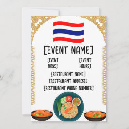 Thai Restaurant Veranstaltungen und Einweihungen Einladung