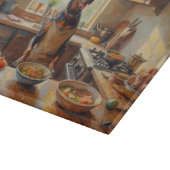 Thai Ridgeback Cooking in Kitchen Schneidebrett (Ecke)
