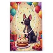 Thai Ridgeback Geburtstagsfeier Mittlere Geschenktüte (Vorderseite)
