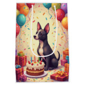 Thai Ridgeback Geburtstagsfeier Mittlere Geschenktüte (Rückseite)