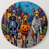 Thai Ridgeback Halloween-Kostüm beim Trick-or-Trea Button (Vorderseite)