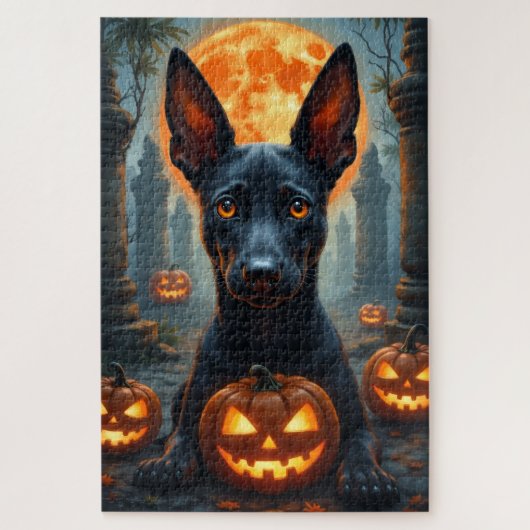 Thai Ridgeback Heidentempel Halloween-Porträt Puzzle (Vertikal)