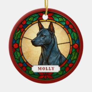 Thai Ridgeback Hund Keramik-Kreis-Ornament Keramik Ornament